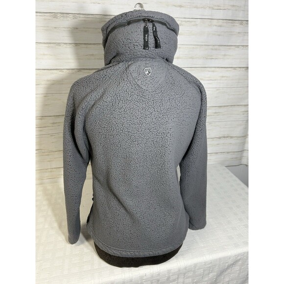 Kuhl Jacket Flight Pullover Sweater Flint Gray Fleece Sherpa MEDIUM Womens 2041 - Picture 8 of 16